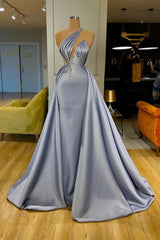 Chic Halter Beadings Long Evening Dress With Detachable Skirt