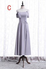 Elegant Lavender Long Mismatch Bridesmaid Dress