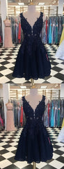 Dark Navy Lace Beading Sleeveless Illusion Homecoming Dresses