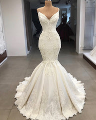 Glamorous Mermaid Sleeveless Lace Wedding Dress Overskit